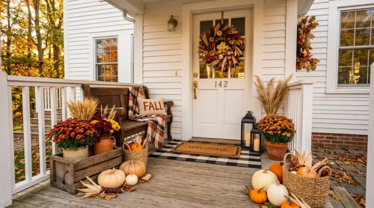 Small Front Porch Fall Decor Ideas