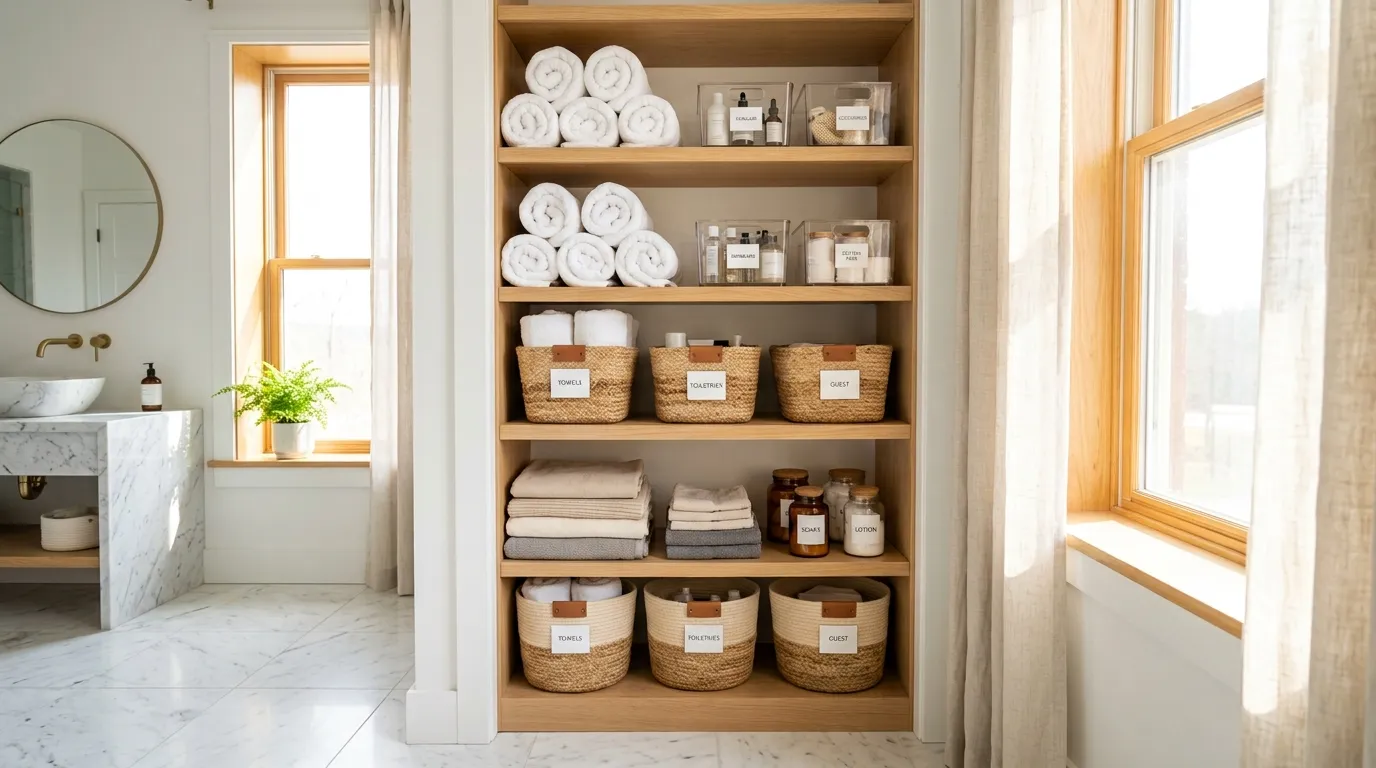 Bathroom Closet Organization Ideas