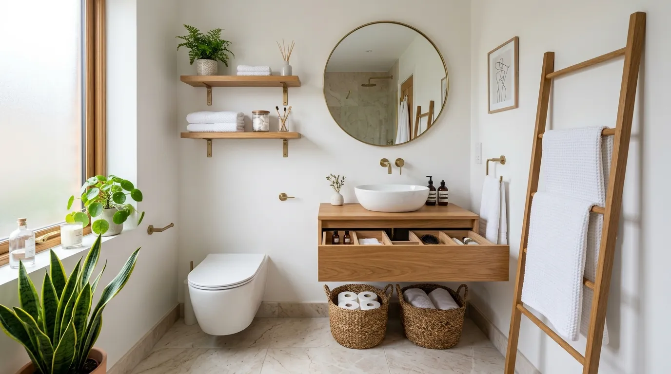 Small Powder Room Storage Ideas